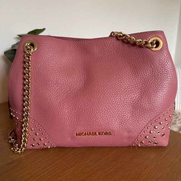Genuine Michael Kors Blush Leather Satchel - Picture 1 of 9